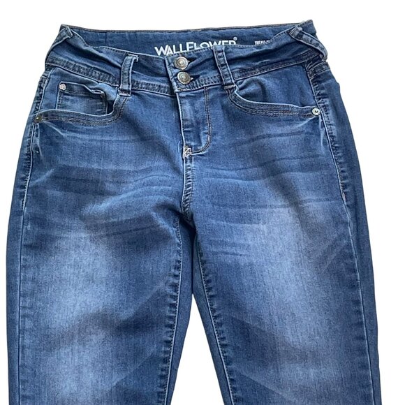 Wallflower Womens Ultra Fit Skinny Denim Blue Jeans Junior Size 3 Regular u - Picture 7 of 8